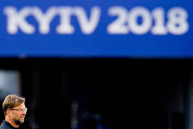 180525 Jürgen Klopp, head coach of Liverpool, during a training session on May 25, 2018 in Kyiv. Photo: Vegard Wivestad Gr¿tt BILDBYRN kod VG 170176 Copyright: VEGARDxWIVESTADxGR¯TT BB180525BB053