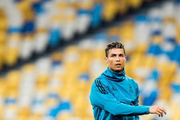180525 Cristiano Ronaldo of Real Madrid during a training session on May 25, 2018 in Kyiv. Photo: Vegard Wivestad Grott BILDBYRAN kod VG 170177 Copyright: VEGARDxWIVESTADxGRoTT BB180525BB057