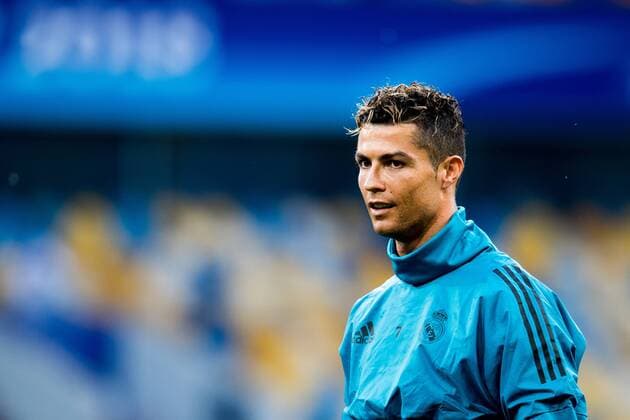 180525 Cristiano Ronaldo of Real Madrid during a training session on May 25, 2018 in Kyiv. Photo: Vegard Wivestad Grott BILDBYRAN kod VG 170177 Copyright: VEGARDxWIVESTADxGRoTT BB180525BB064