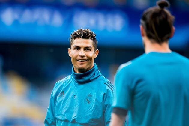 180525 Cristiano Ronaldo of Real Madrid during a training session on May 25, 2018 in Kyiv. Photo: Vegard Wivestad Grott BILDBYRAN kod VG 170177 Copyright: VEGARDxWIVESTADxGRoTT BB180525BB066