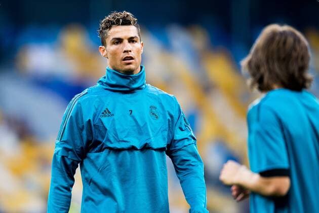 180525 Cristiano Ronaldo of Real Madrid during a training session on May 25, 2018 in Kyiv. Photo: Vegard Wivestad Grott BILDBYRAN kod VG 170177 Copyright: VEGARDxWIVESTADxGRoTT BB180525BB068