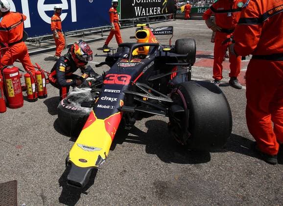 Crash, Max Verstappen, Red Bull Racing, formula 1 GP, Monaco 26.05.2018 Photo:mspb Jean Petin Crash, Max Verstappen, formula 1 GP, Monaco 2018