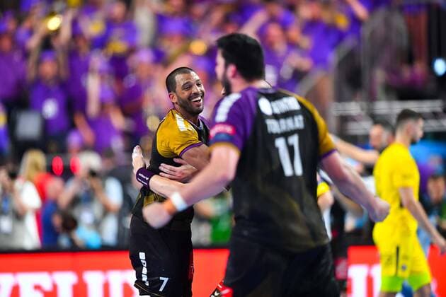 2018.05.26 Kolonia Pilka reczna Velux EHF FINAL4 Champions League Liga Mistrzow polfinal HBC Nantes - Paris Saint-Germain Handball N Z radosc Nicolas Claire Foto Pawel Andrachiewicz PressFocus 2018.05.26 Cologne Handball Velux EHF FINAL4 Champions League semifinal HBC Nantes - Paris Saint-Germain Handball radosc Nicolas Claire Photo Pawel Andrachiewicz PressFocus NEWSPIX.PL --- Newspix.pl  20180526_PF_PA117