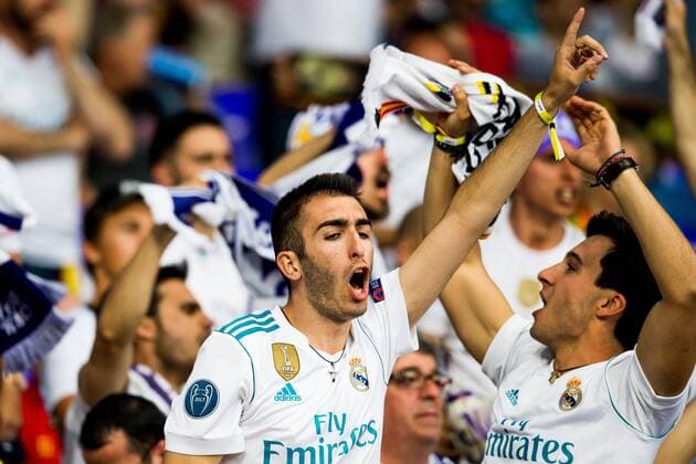 Fußball, CL-Finale, Fans vor dem Spiel 180526 Supporters of Real Madrid ahead of the UEFA Champions League final between Real Madrid and Liverpool on May 26, 2018 in Kyiv. Photo: Vegard Wivestad Grott BILDBYRAN kod VG 170178 Copyright: VEGARDxWIVESTADxGRoTT BB180526BB744