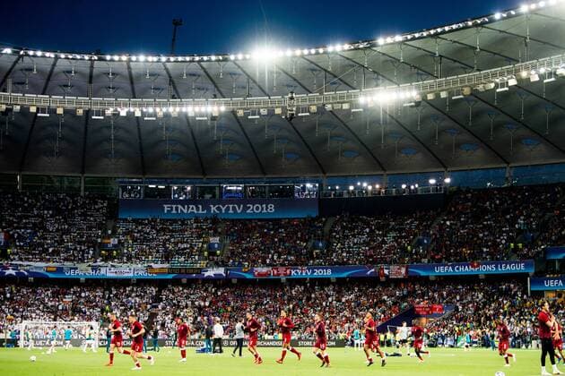 180526 The players of Liverpool during warm-up ahead of the UEFA Champions League final between Real Madrid and Liverpool on May 26, 2018 in Kyiv. Photo: Vegard Wivestad Grott BILDBYRAN kod VG 170178 Copyright: VEGARDxWIVESTADxGRoTT BB180526BB805