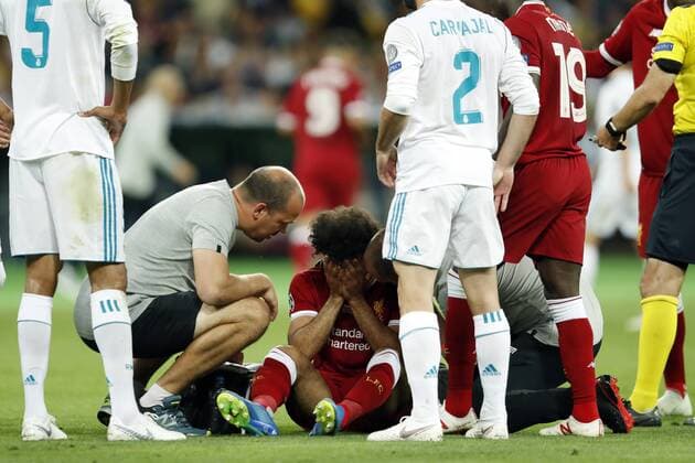 Fußball, CL Finale, Real Madrid - FC Liverpool (L-R) Mohamed Salah of Liverpool FC during the UEFA Champions League final between Real Madrid and Liverpool on May 26, 2018 at NSC Olimpiyskiy Stadium in Kyiv, Ukraine UEFA Champions League 2017 2018 xVIxVIxImagesx xMauricexvanxSteenxIVx 11042538