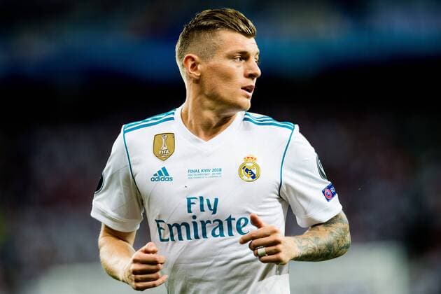 Fußball, CL Finale, Real Madrid - FC Liverpool 180526 Toni Kroos of Real Madrid during the UEFA Champions League final between Real Madrid and Liverpool on May 26, 2018 in Kyiv. Photo: Vegard Wivestad Grott BILDBYRAN kod VG 170178 Copyright: VEGARDxWIVESTADxGRoTT BB180526ZS009