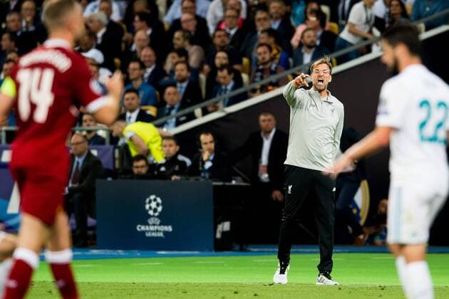 Fußball, CL Finale, Real Madrid - FC Liverpool 180526 Jürgen Klopp, head coach of Liverpool, during the UEFA Champions League final between Real Madrid and Liverpool on May 26, 2018 in Kyiv. Photo: Vegard Wivestad Grott BILDBYRAN kod VG 170178 Copyright: VEGARDxWIVESTADxGRoTT BB180526ZF011