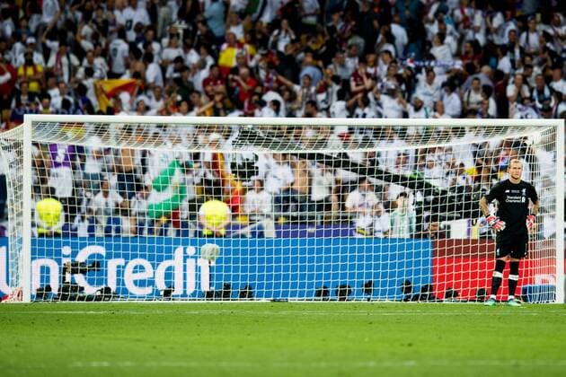 Fußball, CL Finale, Real Madrid - FC Liverpool 180526 Goalkeeper Loris Karius of Liverpool looks dejected after 3-1 during the UEFA Champions League final between Real Madrid and Liverpool on May 26, 2018 in Kyiv. Photo: Vegard Wivestad Grott BILDBYRAN kod VG 170178 Copyright: VEGARDxWIVESTADxGRoTT BB180526ZL028