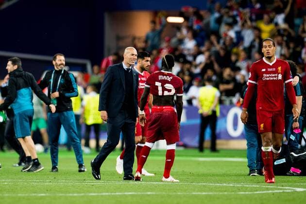 Fußball, CL Finale, Real Madrid - FC Liverpool 180526 Zinedine Zidane, head coach of Real Madrid, after the UEFA Champions League final between Real Madrid and Liverpool on May 26, 2018 in Kyiv. Photo: Vegard Wivestad Grott BILDBYRAN kod VG 170178 Copyright: VEGARDxWIVESTADxGRoTT BB180526ZF025