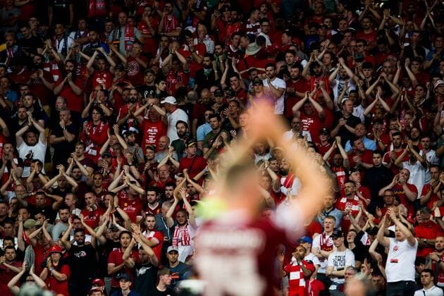 Fußball, CL Finale, Real Madrid - FC Liverpool 180526 Supporters of Liverpool after the UEFA Champions League final between Real Madrid and Liverpool on May 26, 2018 in Kyiv. Photo: Vegard Wivestad Grott BILDBYRAN kod VG 170178 Copyright: VEGARDxWIVESTADxGRoTT BB180526ZO030