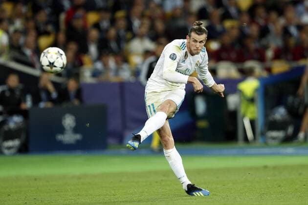 Fußball, CL Finale, Real Madrid - FC Liverpool (L-R) Gareth Bale of Real Madrid during the UEFA Champions League final between Real Madrid and Liverpool on May 26, 2018 at NSC Olimpiyskiy Stadium in Kyiv, Ukraine UEFA Champions League 2017 2018 xVIxVIxImagesx xMauricexvanxSteenxIVx 11043745