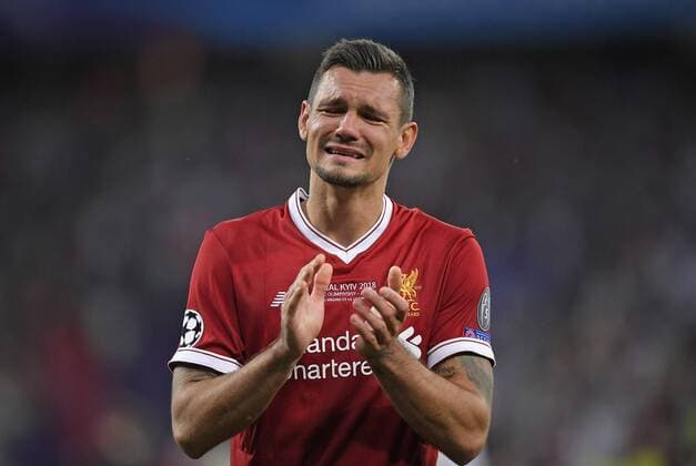 Fußball, CL Finale, Real Madrid - FC Liverpool 26.05.2018, Fussball UEFA Championsleague Finale 2018, Real Madrid - FC Liverpool, im Olympiastadion Kiew (Ukraine). Dejan Lovren (FC Liverpool) enttäuscht