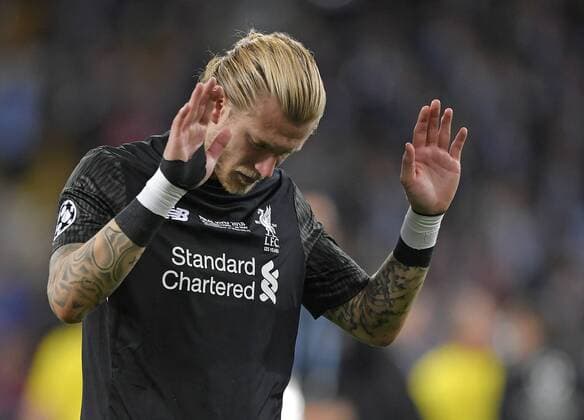 26.05.2018, Fussball UEFA Championsleague Finale 2018, Real Madrid - FC Liverpool, im Olympiastadion Kiew (Ukraine). Torwart Loris Karius (FC Liverpool) enttäuscht