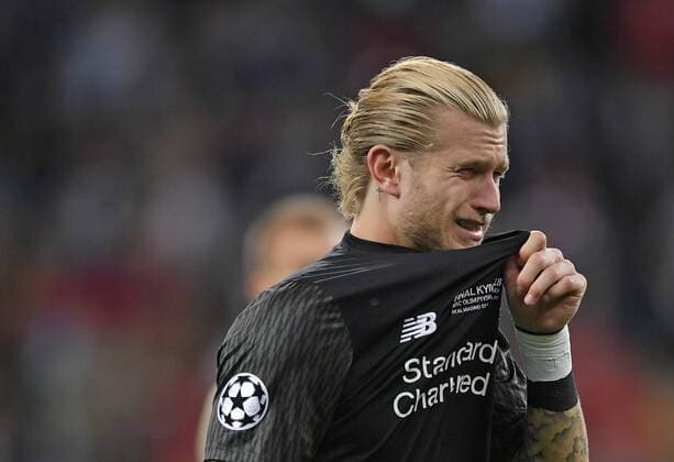 Fußball, CL Finale, Real Madrid - FC Liverpool 26.05.2018, Fussball UEFA Championsleague Finale 2018, Real Madrid - FC Liverpool, im Olympiastadion Kiew (Ukraine). Torwart Loris Karius (FC Liverpool) enttäuscht