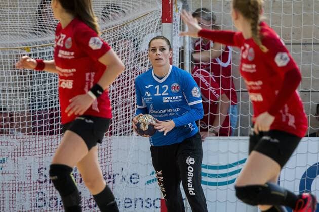 1. HANDBALL DAMEN BUNDESLIGA THÜRINGER HC - BAYER LEVERKUSEN 26 05 2018 - Bad Langensalza: Dinah Eckerle 12 (Thüringer HC) im Damen 1. Bundesliga Handball Spiel des Thüringer HC gegen TSV Bayer 04 Leverkusen am 26. Mai 2018 in Bad Langensalza. _________________
