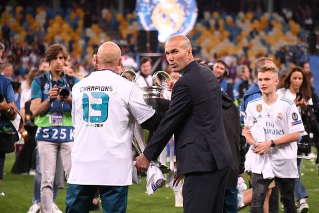 ZINEDINE ZIDANE (ENTRAINEUR REAL MADRID) - JOIE FOOTBALL : Real Madrid vs Liverpool - Ligue des Champions - Finale - 26 05 2018 AnthonyBIBARD FEP Panoramic 