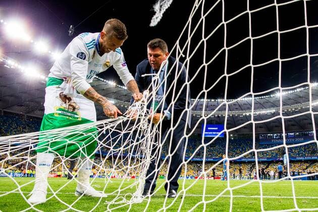 180526 Sergio Ramos of Real Madrid after the UEFA Champions League final between Real Madrid and Liverpool on May 26, 2018 in Kyiv. Photo: Vegard Wivestad Gr¿tt BILDBYRN kod VG 170178 Copyright: VEGARDxWIVESTADxGR¯TT BB180526ZU047
