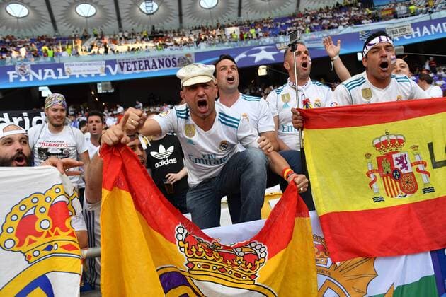 Fans,Fussballfans Real Madrid. Fussball Champions League Finale 2018 Real Madrid-FC Liverpool 3-1, Saison2017 18, am 26.05.2018, Stadion NSK Olimpiyskyi