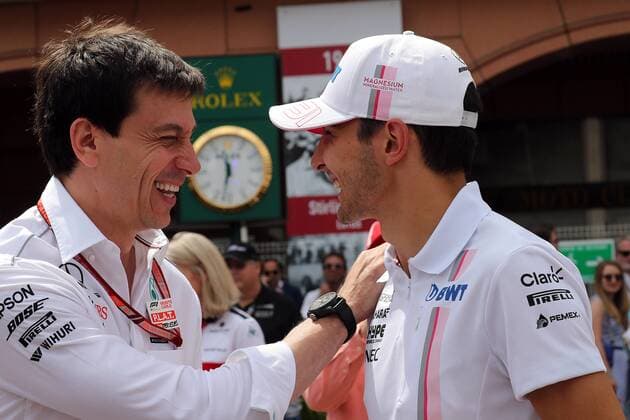 Photo4 LaPresse 27 05 2018 Monte Carlo, Monaco Grand Prix Formula One Monaco 2018 In the pic: Toto Wolff (GER) Mercedes AMG F1 Shareholder and Executive Director and Esteban Ocon (FRA) Sahara Force India F1 VJM11  Copyright: xPhoto4 LaPressex