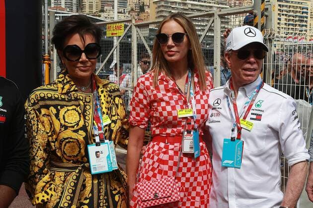Photo4 LaPresse 27 05 2018 Monte Carlo, Monaco Grand Prix Formula One Monaco 2018 In the pic: Kris Jenner (USA), Dee Hilfiger (USA) and Tommy Hilfiger (USA)  Copyright: xPhoto4 LaPressex