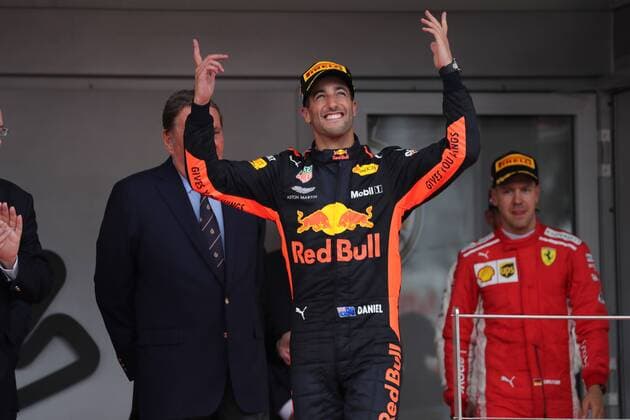 Photo4 LaPresse 27 05 2018 Monte Carlo, Monaco Grand Prix Formula One Monaco 2018 In the pic: Daniel Ricciardo (AUS) Red Bull Racing RB14  Copyright: xPhoto4 LaPressex