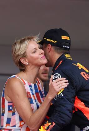 Podium, Jubel, Daniel Ricciardo, Red Bull Racing, formula 1 GP, Monaco 27.05.2018 Photo:mspb Jean Petin Podium, Daniel Ricciardo, formula 1 GP, Monaco 2018
