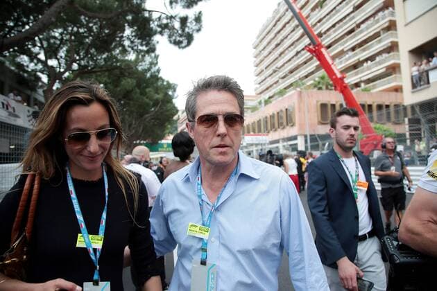Photo4 LaPresse 27 05 2018 Monte Carlo, Monaco Grand Prix Formula One Monaco 2018 In the pic: Hugh Grant and his wife Anna Eberstein  Copyright: xPhoto4 LaPressex