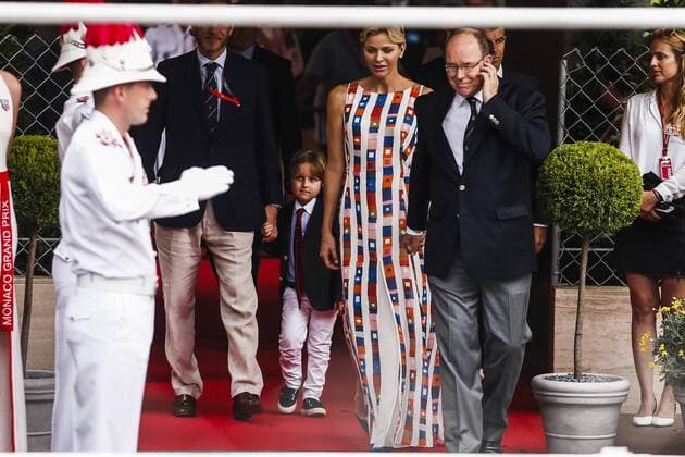 May 27, 2018 - Montecarlo, Monaco - The prince of Monaco, Alberto II and the princess Charlene portrait during the Race of Monaco Formula One Grand Prix at Monaco on 27th of May, 2018 in Montecarlo, Monaco. F1 Grand Prix of Monaco  - ZUMAn230 20180527_zaa_n230_850 Copyright: xXavierxBonillax