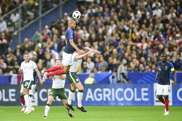 Steven Nzonzi (Fra) FOOTBALL : echauffement - France vs Eire - Match Amical - 28 05 2018 JBAutissier Panoramic 