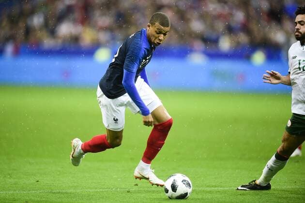 Kylian Mbappe (Fra) FOOTBALL : echauffement - France vs Eire - Match Amical - 28 05 2018 JBAutissier Panoramic 