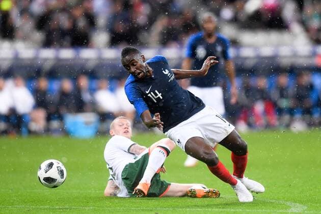 14 BLAISE MATUIDI (FRA) - 11 JAMES MCCLEAN (IRL) FOOTBALL : France vs Republique d Irlande - Match de preparation - 28 05 2018 FEP Panoramic 