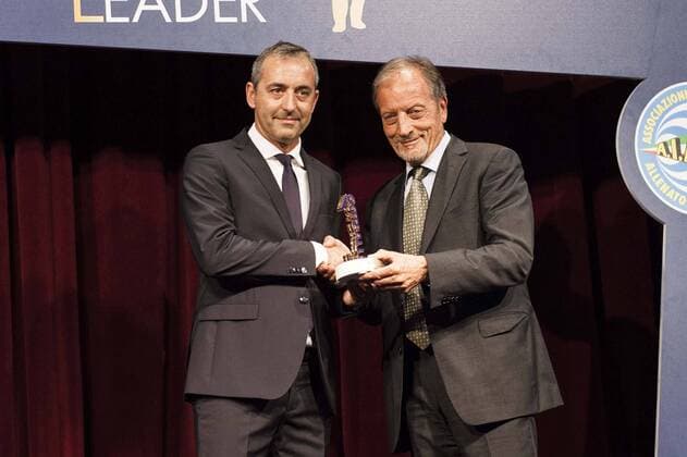 May 28, 2018 - Naples, Italy - coach of Sampdoria football Marco Gianpaolo and coach Renzo Ulivieri Event International Award Football Leader 2018, location Hotel Royal Continetal in Naples, May 28,2018 Award Football Leader 2018  - ZUMAn230 20180528_zaa_n230_764 Copyright: xPaoloxManzox