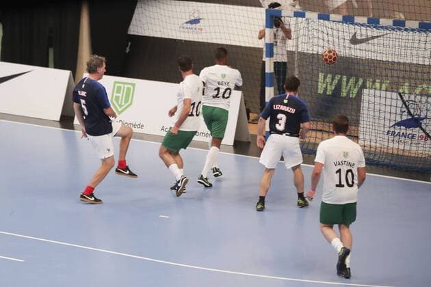 But de Laurent Blanc FOOTBALL : France 98 vs Academie United - 10ans Academie Bernard Diomede - 29 05 2018 GwendolineLeGoff Panoramic 