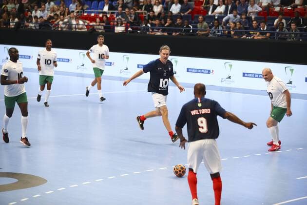 Laurent Blanc FOOTBALL : France 98 vs Academie United - 10ans Academie Bernard Diomede - 29 05 2018 GwendolineLeGoff Panoramic 