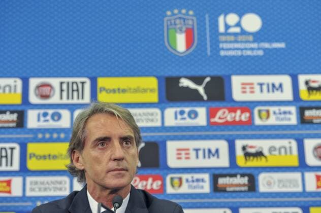 Roberto Mancini (selectioneur de l equipe d Italie) FOOTBALL : Conference de presse - Italie - Match amical - Nice - 31 05 2018 NorbertScanella Panoramic 