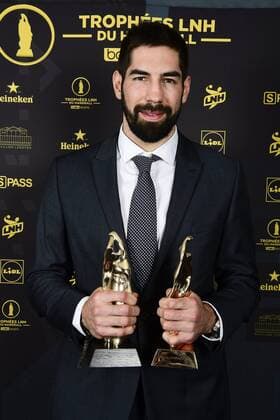Nikola Karabatic - MVP et trophee du meilleur demi centre de la lidl Starligue HANDBALL : Ceremonie des trophees des champions LNH 2018 - Paris - 01 06 2018 JBAutissier Panoramic 