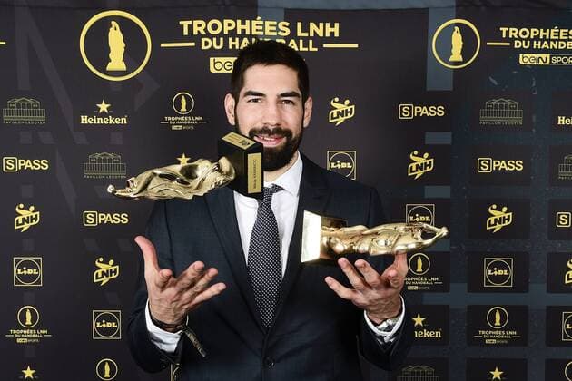 Nikola Karabatic - MVP et trophee du meilleur demi centre de la lidl Starligue HANDBALL : Ceremonie des trophees des champions LNH 2018 - Paris - 01 06 2018 JBAutissier Panoramic 