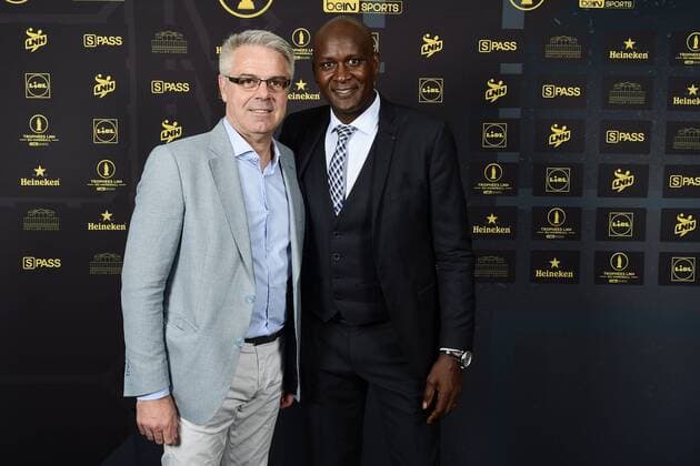 Olivier Girault - president de la LNH Thierry Anti - entraineur de Nantes HANDBALL : Ceremonie des trophees des champions LNH 2018 - Paris - 01 06 2018 JBAutissier Panoramic 