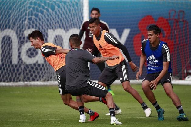 Mexican soocer players train at the High Performance Center in Mexico City, Mexico, on 1 June 2018, before the friendly match against Scotland at the Azteca stadium and where they will say goodbye to their fans and the list of 23 figures that will play the 2018 World Cup will be defined. Mexico says goodbye to their fans with a match against Scotland !ACHTUNG: NUR REDAKTIONELLE NUTZUNG!  Copyright: xJoséxMéndezx MEX01 20180602-636635070272866975
