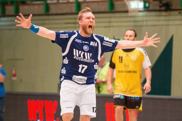 Torjubel Jan Artmann ( 17, Bergischer HC) Bergischer HC vs. HSC Coburg 2000, Handball, 2. Handball Bundesliga, 02.06.18 Wuppertal NRW Deutschland Uni-Halle