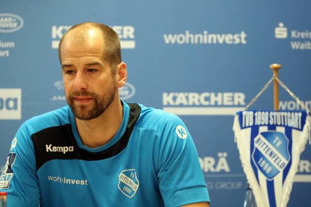 TVB Stuttgart Pressekonferenz Deutschland, Stuttgart, 03.06.2018, Handball, DKB Bundesliga, Saison 2017 2018, TVB Stuttgart Pressekonferenz: Jürgen Schweikhardt (alter und neuer Trainer).