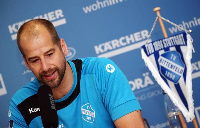 TVB Stuttgart Pressekonferenz Deutschland, Stuttgart, 03.06.2018, Handball, DKB Bundesliga, Saison 2017 2018, TVB Stuttgart Pressekonferenz: Jürgen Schweikhardt (alter und neuer Trainer).