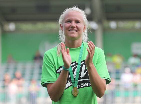 Freude bei Pernille Harder (VfL Wolfsburg)