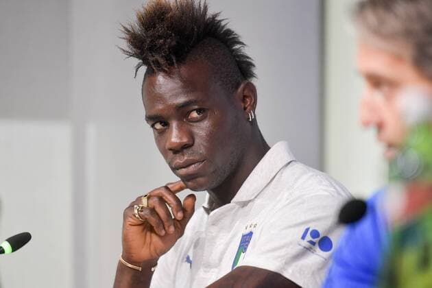 Photo Marco Alpozzi - LaPresse June 03, 2018 Vinovo (Italy) press conference PK Pressekonferenz of the Italian national football team at the Vinovo Traing Center before trying match with Nederland In the pic: Mario Balotelli  Copyright: xMarcoxAlpozzi LaPressex