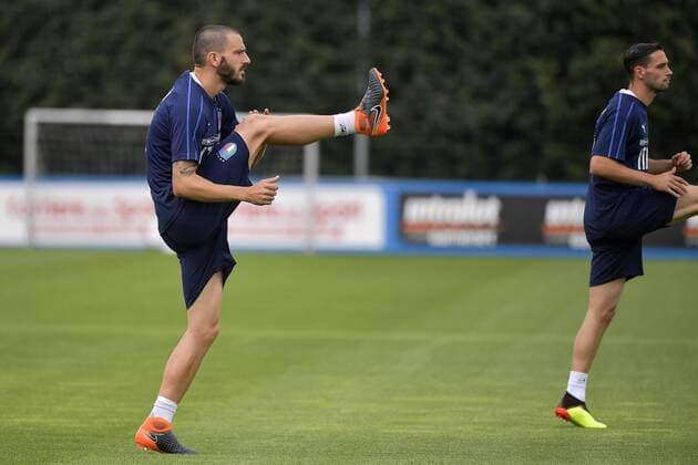 Photo Marco Alpozzi - LaPresse June 03, 2018 Vinovo (Italy) Trainig session of the Italian national football team at the Vinovo Traing Center before trying match with Nederland In the pic: Bonucci  Copyright: xMarcoxAlpozzi LaPressex
