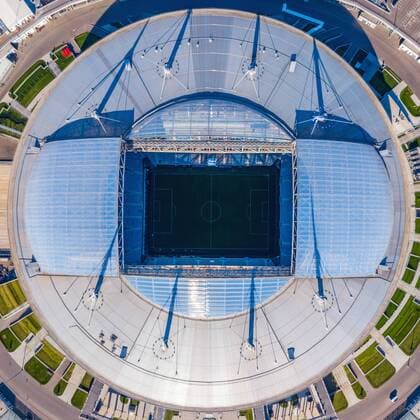 WM 2018 Sportstätte, Sankt-Petersburg-Stadion, Sankt Petersburg Aerial image of Saint Petersburg Stadium, Russia. AirPanoxLLC 