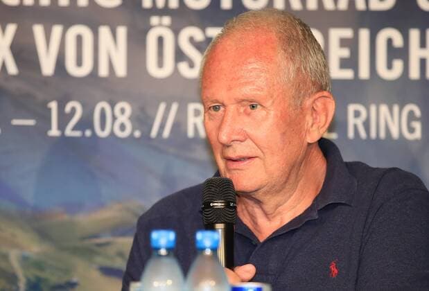 FORMULA 1 - Marc Marquez SPIELBERG,AUSTRIA,05.JUN.18 - MOTORSPORTS, FORMULA 1 - Red Bull Ring, Marc Marquez, press conference PK Pressekonferenz Image shows motorsport consultant Helmut Marko (Red Bull Racing). GEPAxpictures xMarioxBuehner