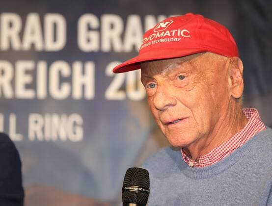 FORMULA 1 - Marc Marquez SPIELBERG,AUSTRIA,05.JUN.18 - MOTORSPORTS, FORMULA 1 - Red Bull Ring, Marc Marquez, press conference PK Pressekonferenz Image shows Niki Lauda. GEPAxpictures xMarioxBuehner
