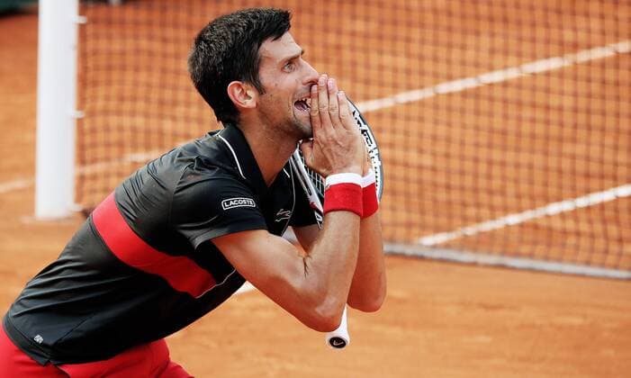 Themen der Woche - SPORT KW23 Bilder des Tages - SPORT TENNIS - ATP Tennis Herren French Open 2018 PARIS,FRANCE,05.JUN.18 - TENNIS - ATP World Tour, French Open, Roland Garros, Grand Slam. Image shows Novak Djokovic (SRB). GEPAxpictures xMatthiasxHauer